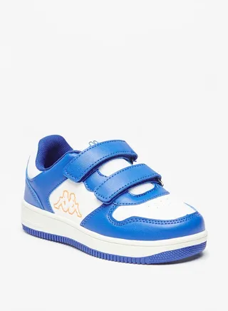 Boys' Colourblock Casual Sneakers With Hook And Loop Closure 