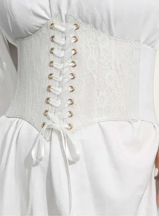 White Corset Belt in Several Sizes 