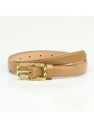 New Korean style women's PU metal buckle belt casual for all pants 