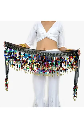 88 Coin Gong Slice Waist Chain Belly Dance Waist Chain Multicolour 