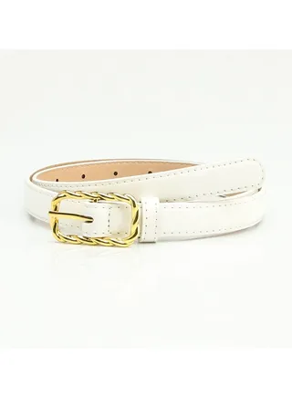 New Korean style women's PU metal buckle belt casual for all pants 