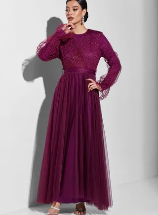 Shimmer Flared Dress