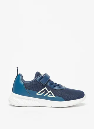 Boys Textured Sports Shoes with Hook and Loop Closure 