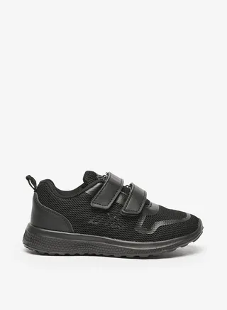 Boys Textured Sports Shoes with Hook and Loop Closure 