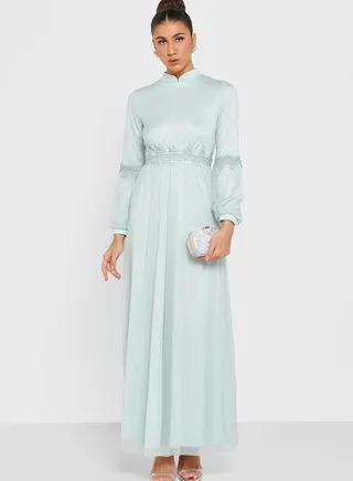 Shimmer Waist Detail Dress