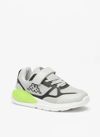 Boys Textured Sneakers with Hook and Loop Closure 
