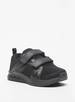 Textured Sneakers with Hook and Loop Closure 