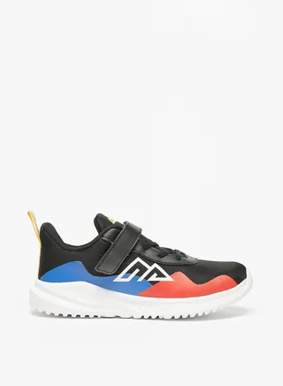Boys Textured Sports Shoes with Hook and Loop Closure 