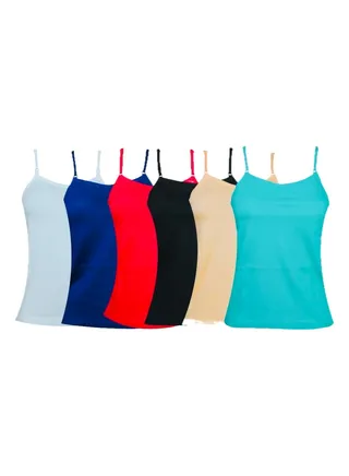 Cotton Camisole or Slips for women with adjustable strap - Green Colour 