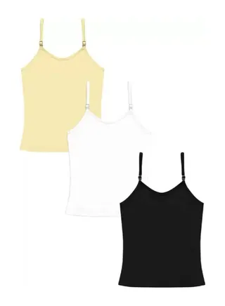 Cotton Camisole or Slips for women with adjustable strap - Beige Colour 