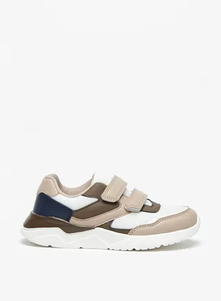 Boys Colourblock Casual Sneakers With Hook And Loop Closure By Shoexpress 