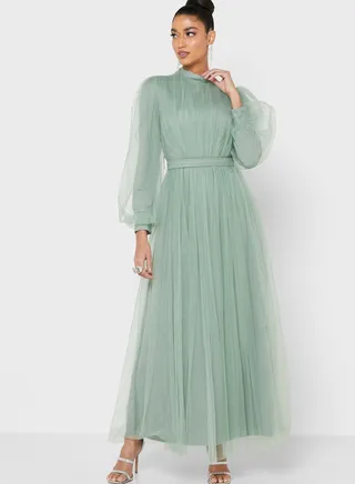 A-Line Tulle Dress
