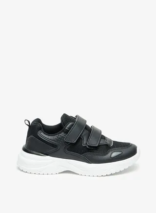 Boy's Paneled Sports Shoes with Hook and Loop Closure 