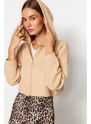 Sweatshirt - Beige - Relaxed fit 