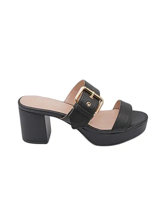 Heeled Casual Sandals Black 