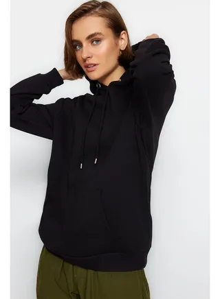 Hoodie - Black - Oversize 