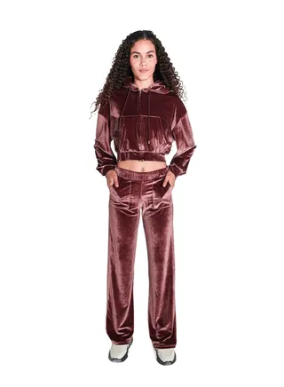 VELOUR CROPPED HOOD 