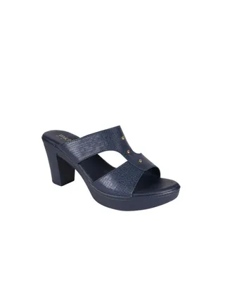 Michelle Morgan Ladies Block Heel Sandals 214RC181 Blue 