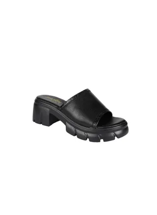 092-2581 Michelle Morgan Ladies Block Heel Sandals Black 214RJ636 