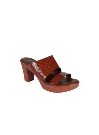 Michelle Morgan Ladies Block Heel Sandals 913RJ076 Brown 