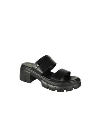 092-2583 Michelle Morgan Ladies Block Heel Sandals Black 214RJ635 