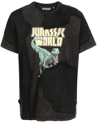 Jurassic World patchwork T-shirt