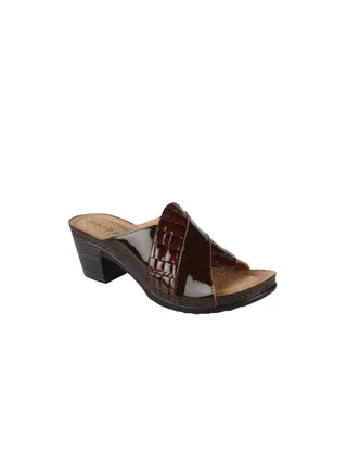 Michelle Morgan Ladies  Block Heel 221-3 Brown 