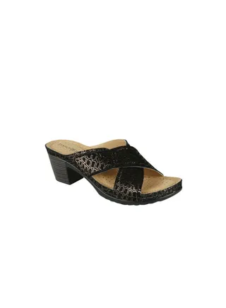 Michelle Morgan Ladies  Block Heel 221-8 Black 