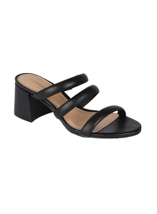 205-4 Carrano Ladies Open Back Strappy Heeled Mules 312021 Cab0502 
