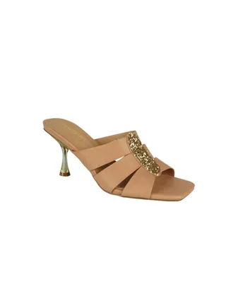 Michelle Morgan Ladies Kitten Heel 213RJ773 Beige 
