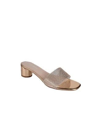 Michelle Morgan Ladies Mid Round Heel 114RJ507 Gold 