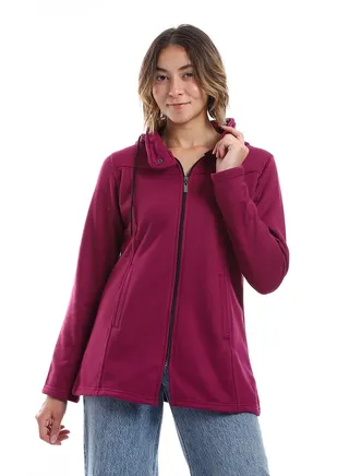 Women Hoodie With Front Zipper 