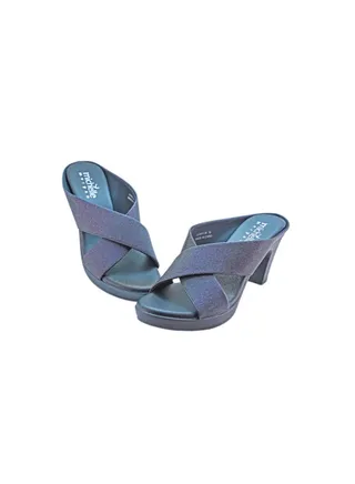 Mid Heel Dress Sandals Blue 