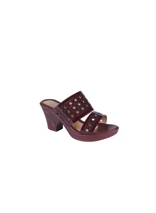 092-2418 Michelle Morgan Ladies Block Heel Sandals  19017-L8 Bordo 36 