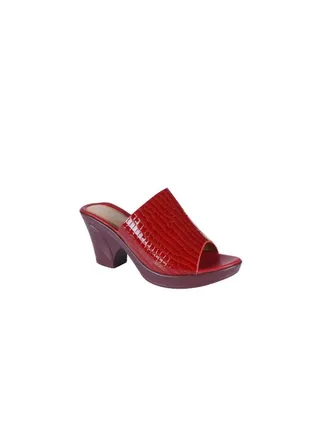 092-2423 Michelle Morgan Ladies Block Heel Sandals  19017-L11 Red 36 