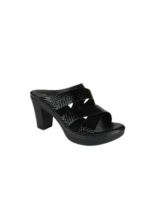 Michelle Morgan Ladies Block Heel Sandals 913RJ07A Black 