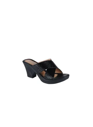 092-2425 Michelle Morgan Ladies Block Heel Sandals  19017-L12 Black 36 