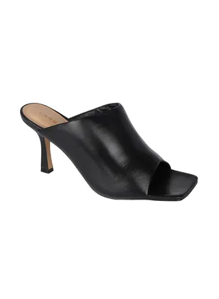 205-12 Carrano Ladies Open Mule Leather Thin High Heels 321031 Cab0602 