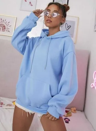 Women's long-sleeved hooded sweatshirt 