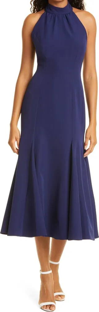 Penelope Halter Backless Midi Dress