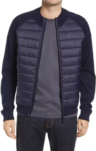 Lantana Mix Media Quilted Wool Blend Jacket