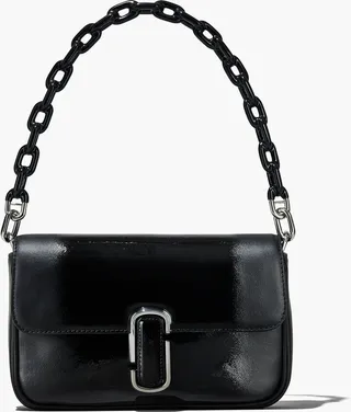 The Shadow Patent Leather J Marc Shoulder Bag - Black