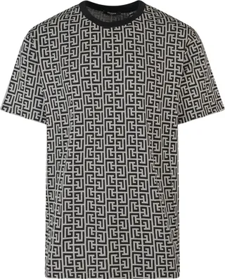 Cotton t-shirt with all-over monogram