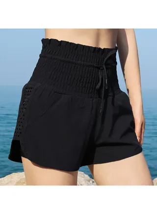 2-In-1 Quick Dry Sports Shorts Black 