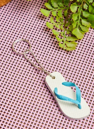 Blue Flipflop Keyring