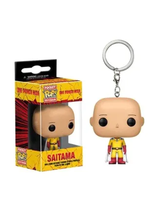 One Punch-Man Saitama Teacher Model Pendant Keychain Beige/Yellow/Silver 