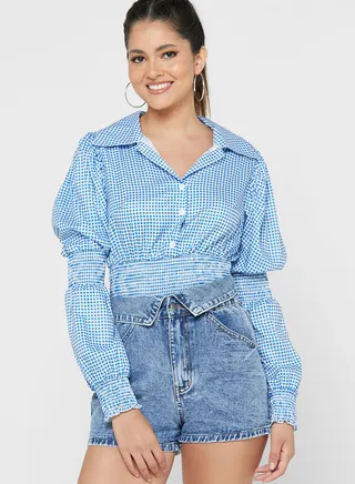 Checkered Crop Top 