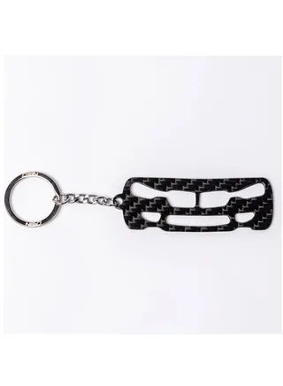 Real Carbon Fiber BMW Face Keychain Twill 