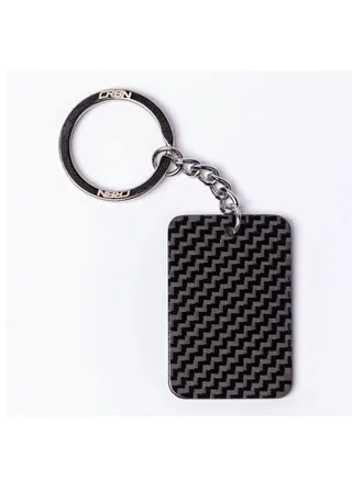 Real Carbon Fiber Rectangle Shaped Plain Keychain Compact keyring with Luxury by CRBN Fiber 