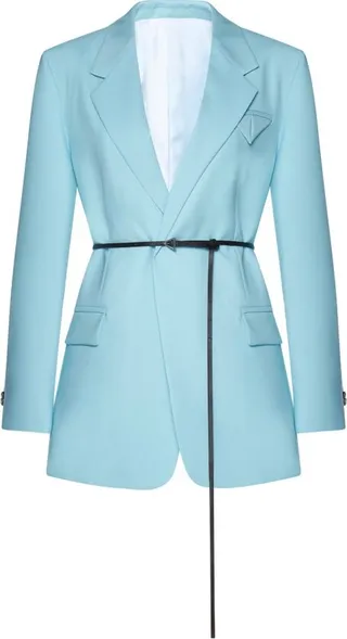 Bottega Veneta Belted-Waist Twill Jacket